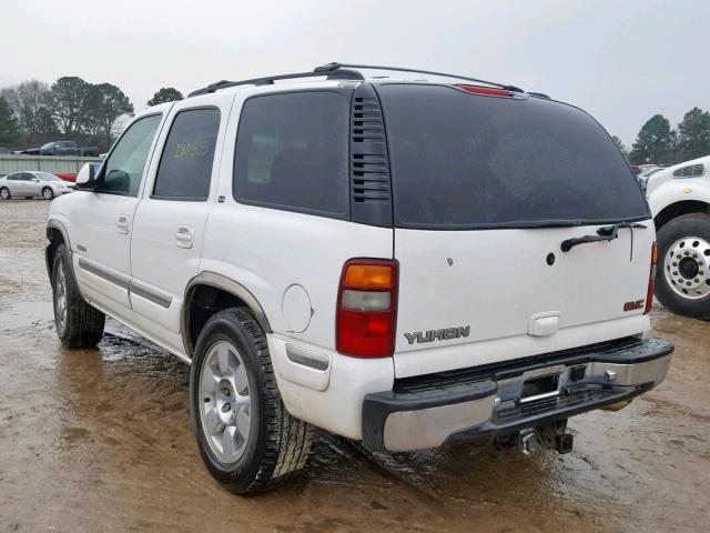 1GKEK13T52J114167 - 2002 GMC YUKON WHITE photo 3