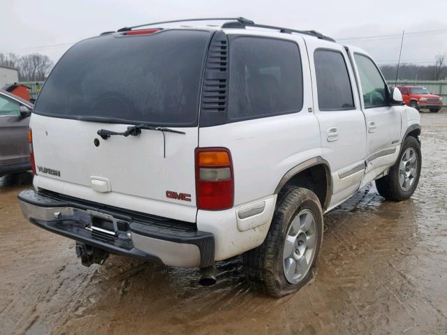 1GKEK13T52J114167 - 2002 GMC YUKON WHITE photo 4