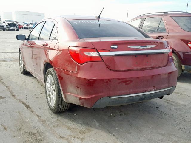 1C3CCBAB4CN320546 - 2012 CHRYSLER 200 LX MAROON photo 3