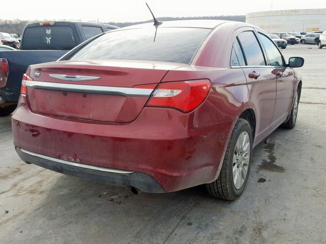 1C3CCBAB4CN320546 - 2012 CHRYSLER 200 LX MAROON photo 4