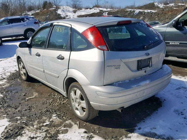 1FAHP37N77W129190 - 2007 FORD FOCUS ZX5 SILVER photo 3