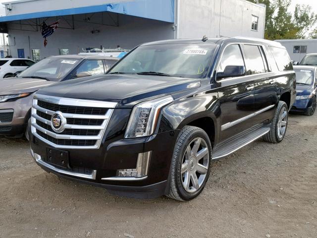 1GYS3HKJ6FR249311 - 2015 CADILLAC ESCALADE E BLACK photo 2