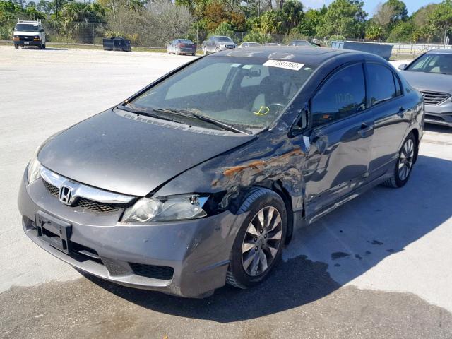 2HGFA1F99AH511529 - 2010 HONDA CIVIC EXL GRAY photo 2