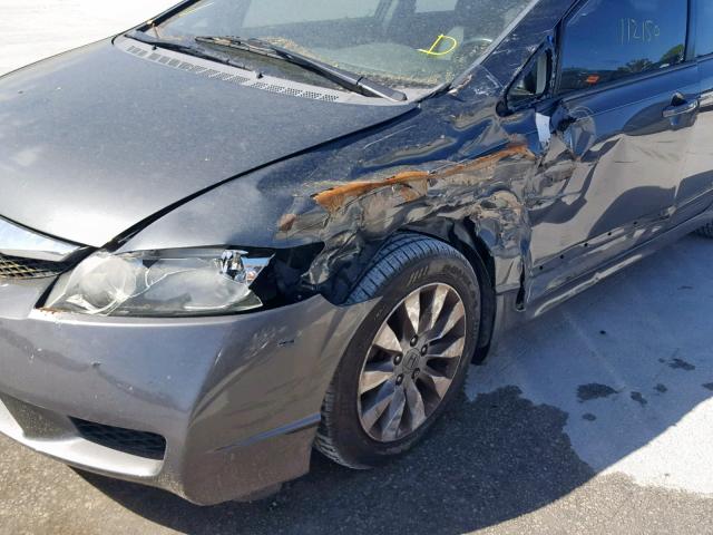 2HGFA1F99AH511529 - 2010 HONDA CIVIC EXL GRAY photo 9