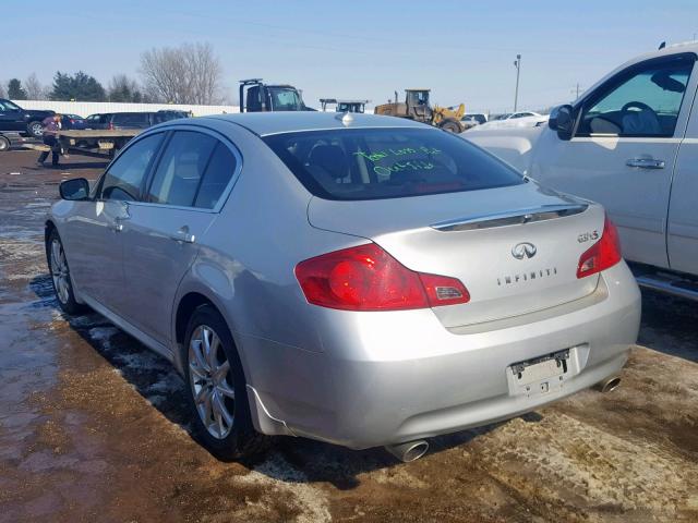 JNKCV61F69M052953 - 2009 INFINITI G37 SILVER photo 3