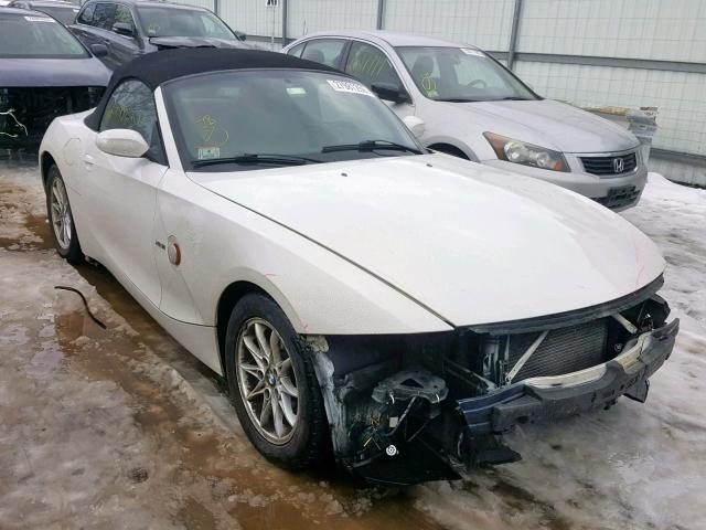 4USBT33423LS46030 - 2003 BMW Z4 2.5 WHITE photo 1