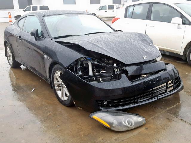 KMHHM66D58U294838 - 2008 HYUNDAI TIBURON GS BLACK photo 1