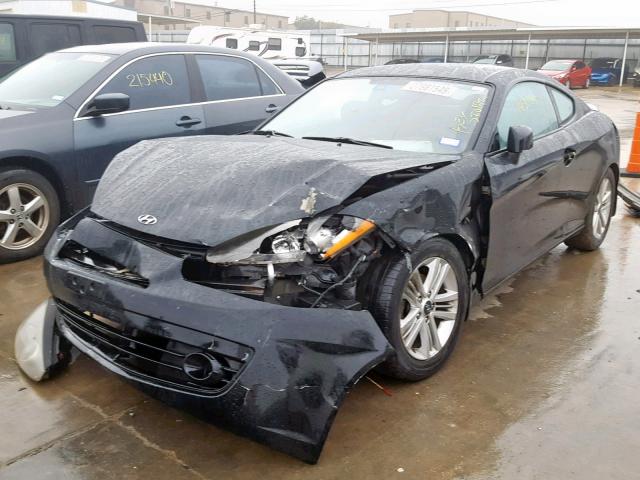 KMHHM66D58U294838 - 2008 HYUNDAI TIBURON GS BLACK photo 2