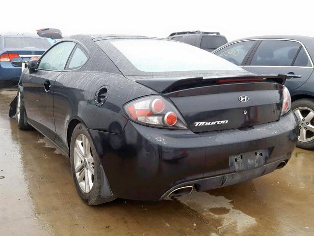 KMHHM66D58U294838 - 2008 HYUNDAI TIBURON GS BLACK photo 3