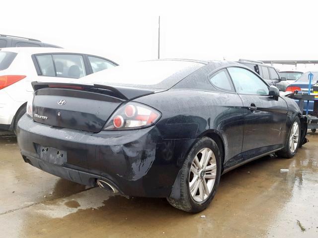 KMHHM66D58U294838 - 2008 HYUNDAI TIBURON GS BLACK photo 4