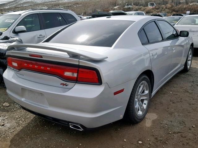 2C3CDXHGXCH301293 - 2012 DODGE CHARGER SX SILVER photo 4