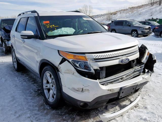 1FM5K8F83EGB28335 - 2014 FORD EXPLORER L WHITE photo 1