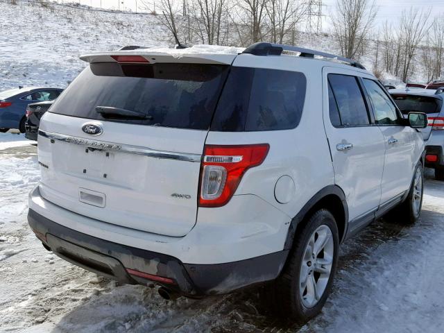 1FM5K8F83EGB28335 - 2014 FORD EXPLORER L WHITE photo 4