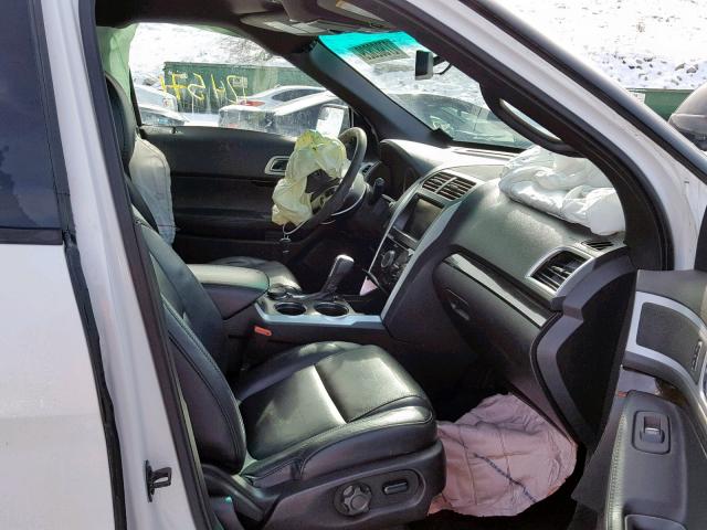 1FM5K8F83EGB28335 - 2014 FORD EXPLORER L WHITE photo 5