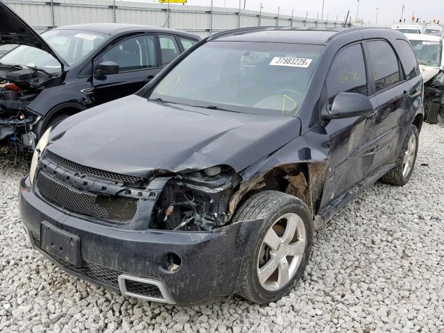 2CNBL937686076102 - 2008 CHEVROLET EQUINOX BLACK photo 2