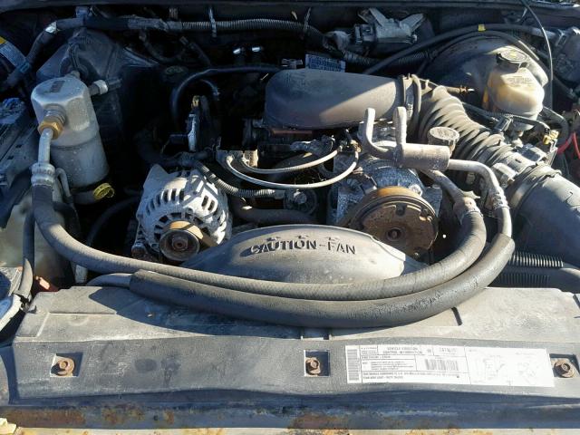 1GTCS19W5Y8105750 - 2000 GMC SONOMA BLACK photo 7