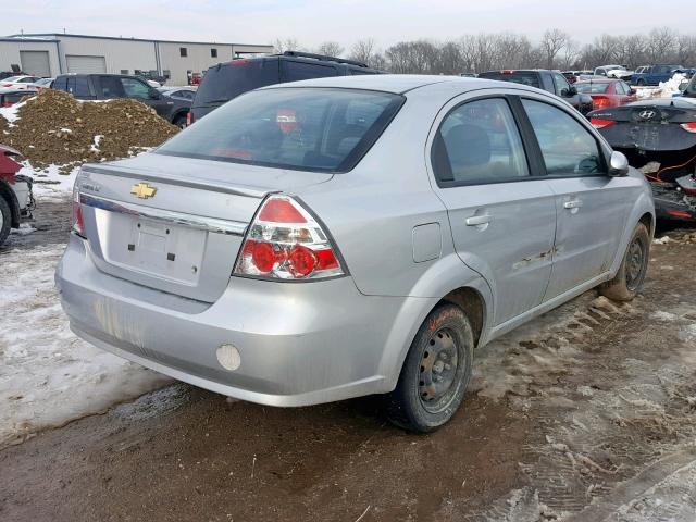 KL1TD5DE0BB196489 - 2011 CHEVROLET AVEO LS SILVER photo 4