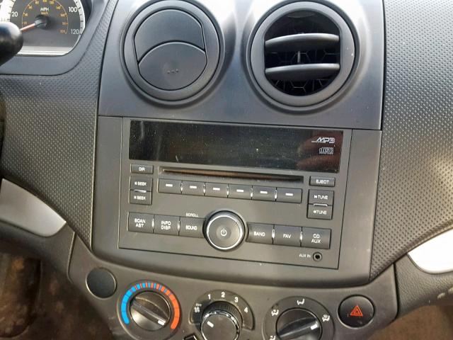 KL1TD5DE0BB196489 - 2011 CHEVROLET AVEO LS SILVER photo 9