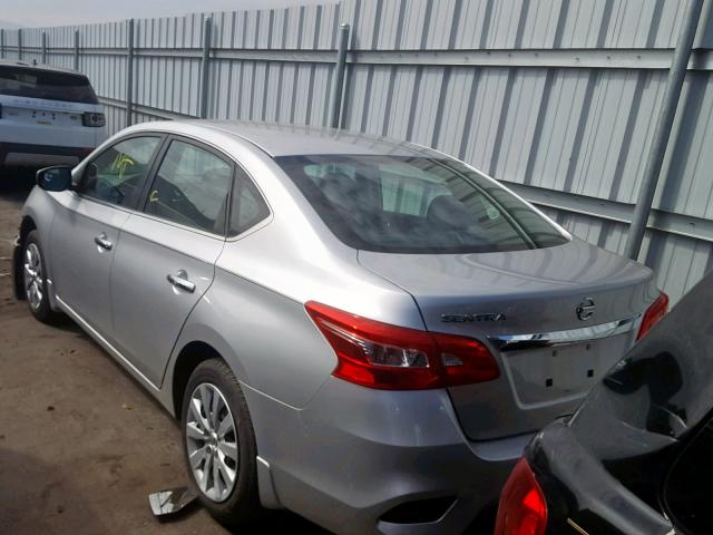 3N1AB7APXGY329861 - 2016 NISSAN SENTRA S SILVER photo 3