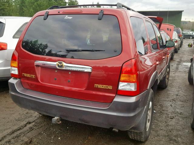 4F2CZ96144KM15145 - 2004 MAZDA TRIBUTE ES RED photo 4