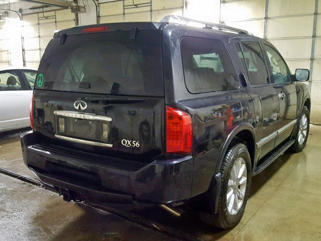 5N3ZA0NE8AN908292 - 2010 INFINITI QX56 BLACK photo 4