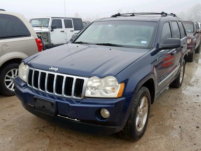 1J8HS58NX5C611694 - 2005 JEEP GRAND CHER BLUE photo 2