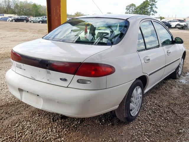 1FAFP10P7WW197480 - 1998 FORD ESCORT LX WHITE photo 4