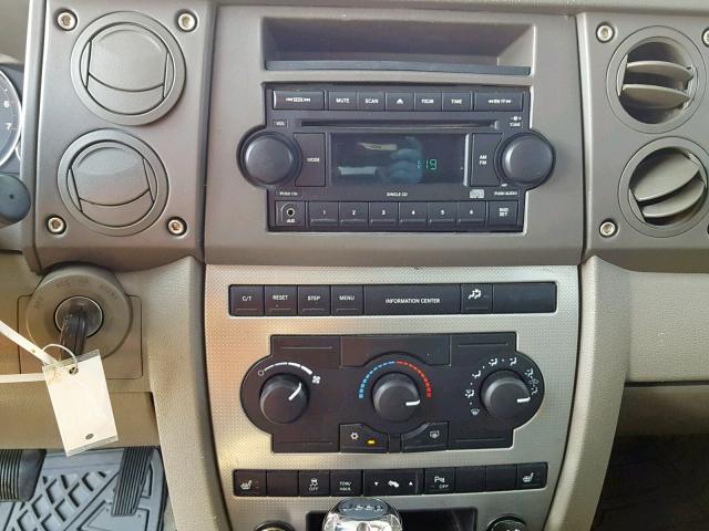 1J8HG48N46C139151 - 2006 JEEP COMMANDER თეთრი ფოტო 9