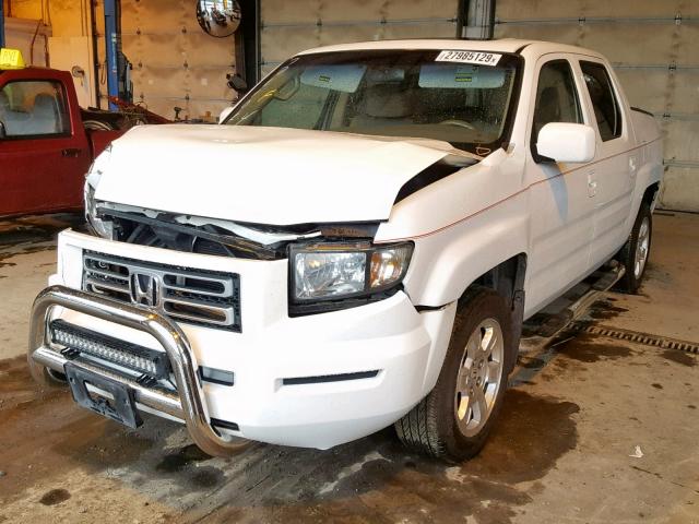 2HJYK16548H505872 - 2008 HONDA RIDGELINE WHITE photo 2