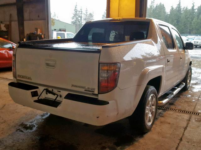 2HJYK16548H505872 - 2008 HONDA RIDGELINE WHITE photo 4