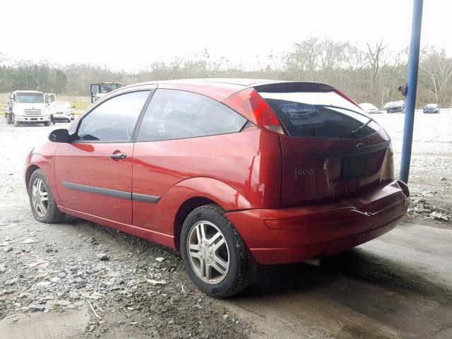 3FAFP31343R132544 - 2003 FORD FOCUS ZX3 BURGUNDY photo 3