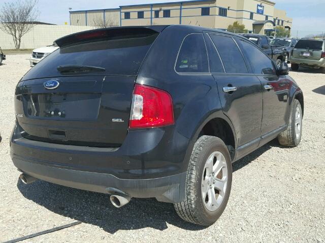 2FMDK3JC8BBB21880 - 2011 FORD EDGE SEL BLACK photo 4