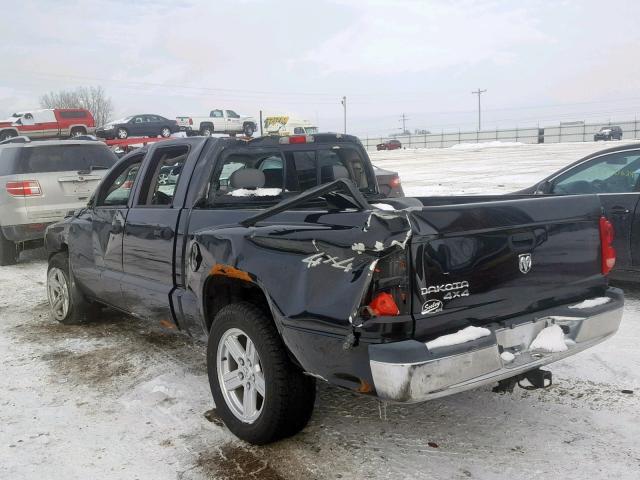 1D7HW28K17S271186 - 2007 DODGE DAKOTA QUA BLACK photo 3