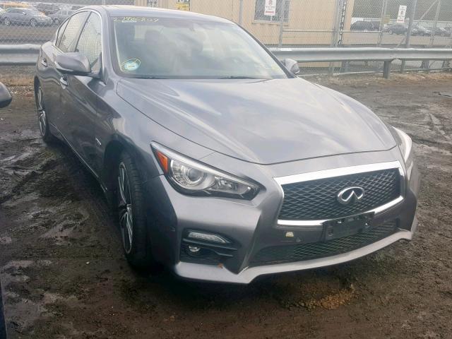 JN1AV7AR9EM701103 - 2014 INFINITI Q50 HYBRID GRAY photo 1