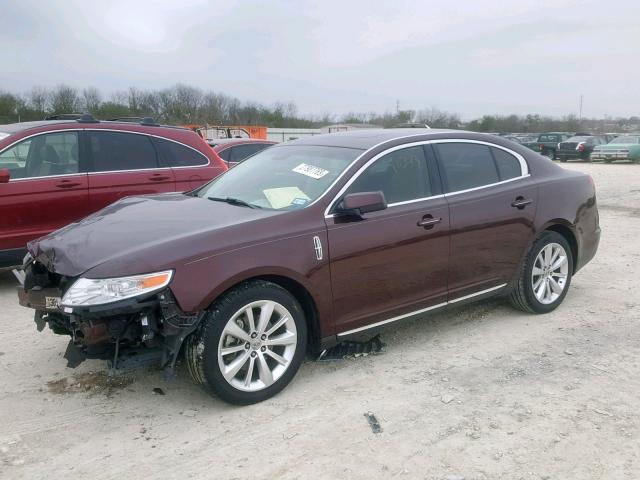 1LNHM93R79G606661 - 2009 LINCOLN MKS MAROON photo 2