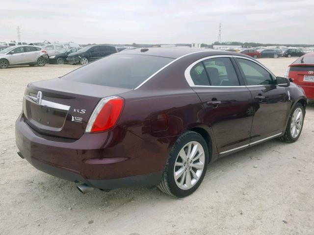 1LNHM93R79G606661 - 2009 LINCOLN MKS MAROON photo 4