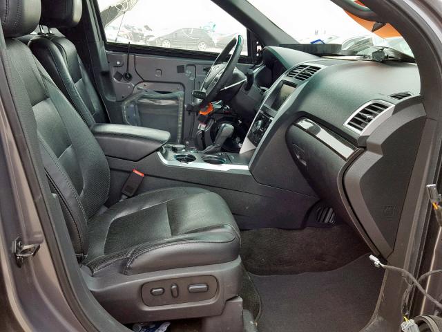 1FM5K8F81DGB21852 - 2013 FORD EXPLORER L GRAY photo 5