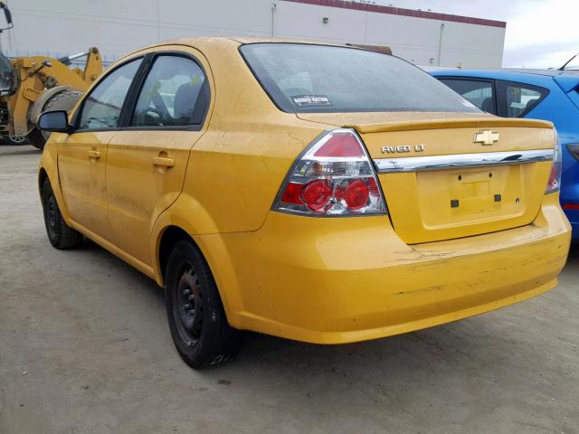 KL1TD5DE4AB130641 - 2010 CHEVROLET AVEO LS YELLOW photo 3