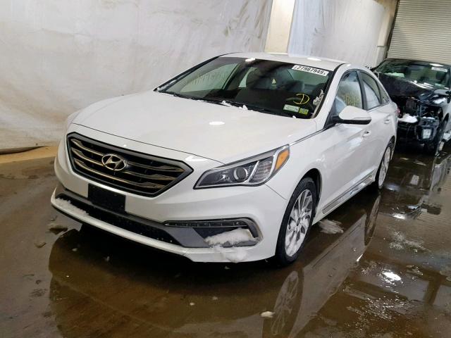 5NPE34AF9HH502026 - 2017 HYUNDAI SONATA SPO WHITE photo 2