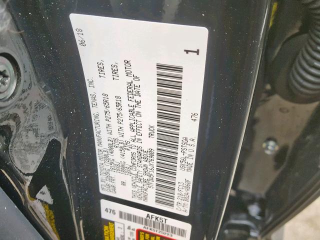 5TFDW5F16JX769009 - 2018 TOYOTA TUNDRA CRE BLACK photo 10