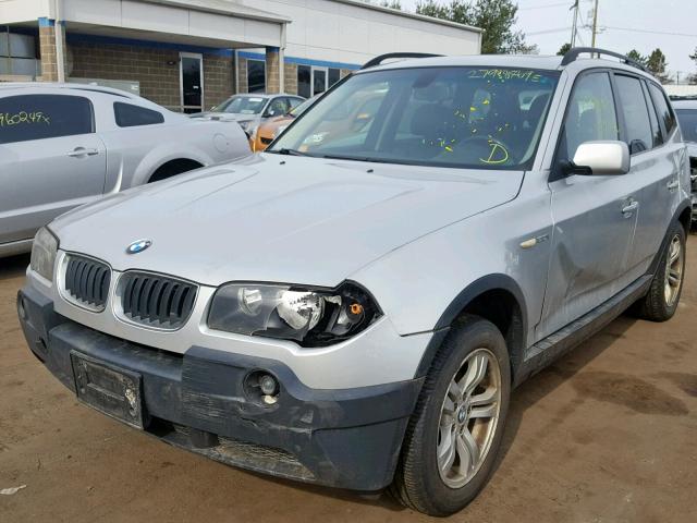 WBXPA93415WD19559 - 2005 BMW X3 3.0I SILVER photo 2