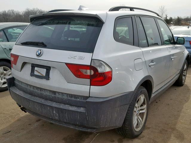 WBXPA93415WD19559 - 2005 BMW X3 3.0I SILVER photo 4