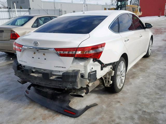4T1BK1EB6FU171691 - 2015 TOYOTA AVALON XLE WHITE photo 4