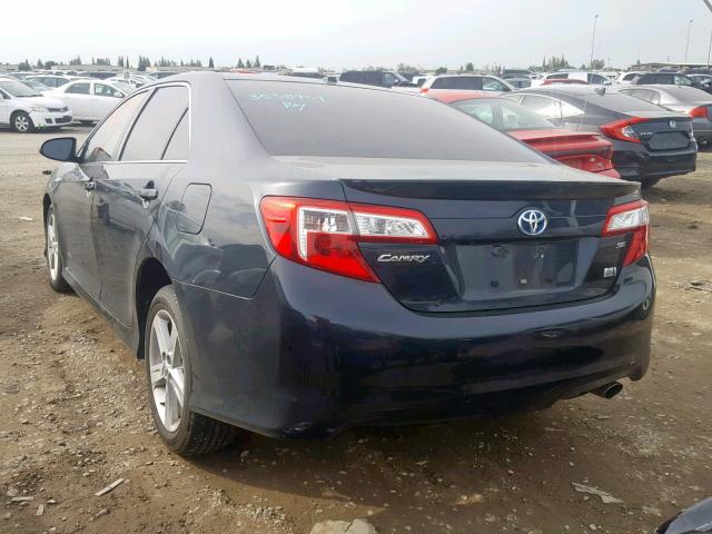 4T1BD1FK1EU129906 - 2014 TOYOTA CAMRY HYBR BLACK photo 3