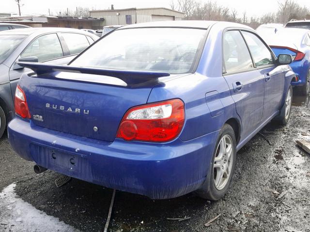 JF1GD67524G517830 - 2004 SUBARU IMPREZA RS BLUE photo 4