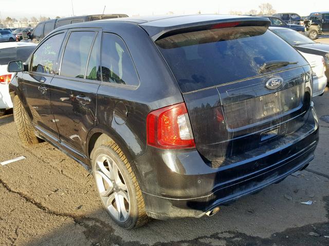 2FMDK4AK5DBC03694 - 2013 FORD EDGE SPORT BLACK photo 3