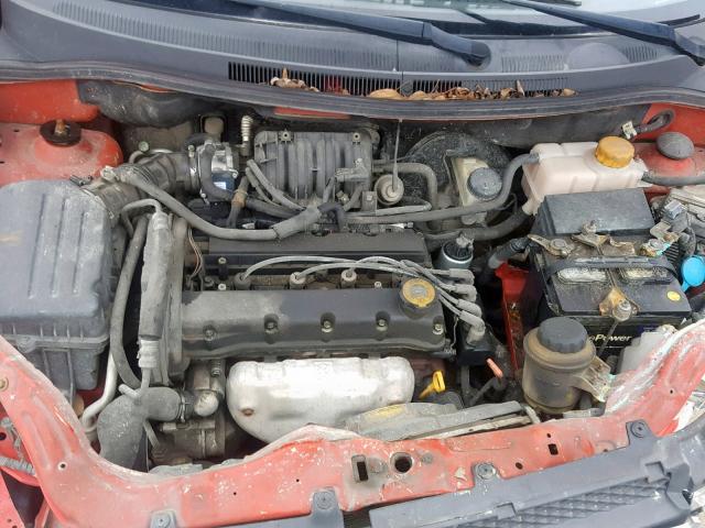 KL1TD56617B083227 - 2007 CHEVROLET AVEO BASE წითელი ფოტო 7