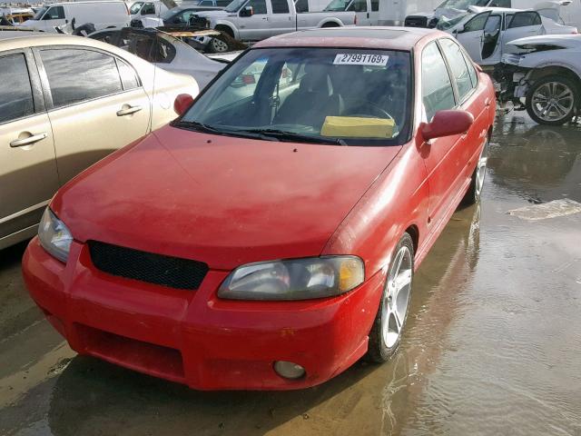 3N1AB51D33L727978 - 2003 NISSAN SENTRA SE- RED photo 2