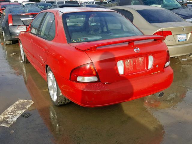 3N1AB51D33L727978 - 2003 NISSAN SENTRA SE- RED photo 3