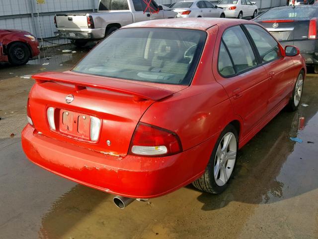 3N1AB51D33L727978 - 2003 NISSAN SENTRA SE- RED photo 4